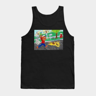 Kitty catching the Dog Tank Top